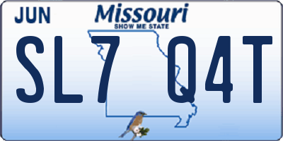 MO license plate SL7Q4T