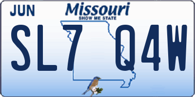 MO license plate SL7Q4W