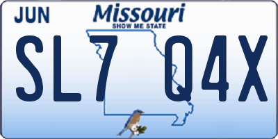 MO license plate SL7Q4X