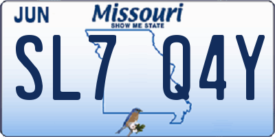 MO license plate SL7Q4Y