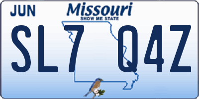 MO license plate SL7Q4Z