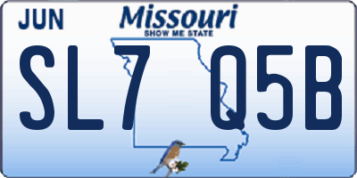 MO license plate SL7Q5B