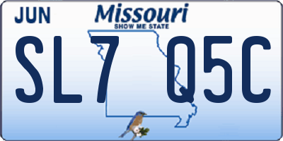 MO license plate SL7Q5C