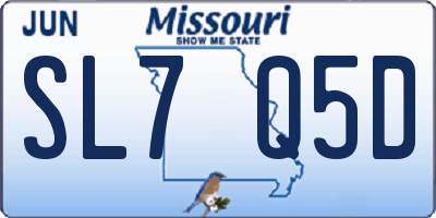 MO license plate SL7Q5D