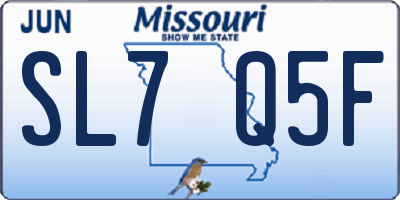 MO license plate SL7Q5F
