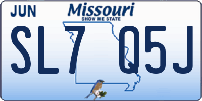 MO license plate SL7Q5J