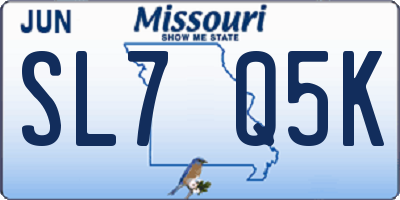 MO license plate SL7Q5K
