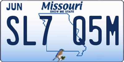 MO license plate SL7Q5M