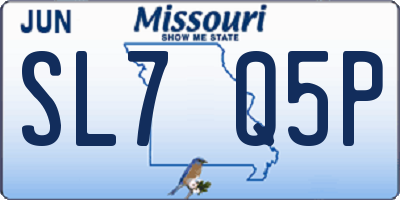 MO license plate SL7Q5P