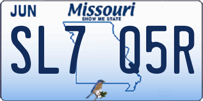 MO license plate SL7Q5R
