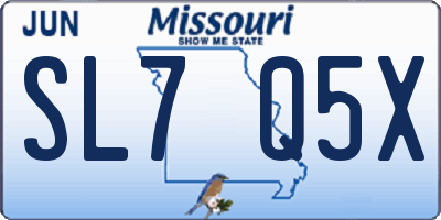 MO license plate SL7Q5X