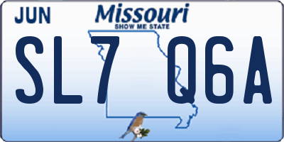MO license plate SL7Q6A