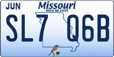 MO license plate SL7Q6B