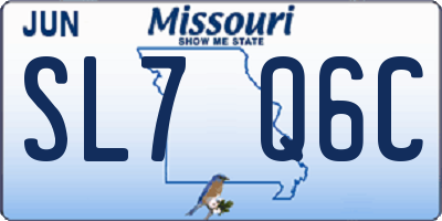 MO license plate SL7Q6C