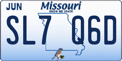 MO license plate SL7Q6D