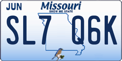 MO license plate SL7Q6K