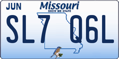 MO license plate SL7Q6L