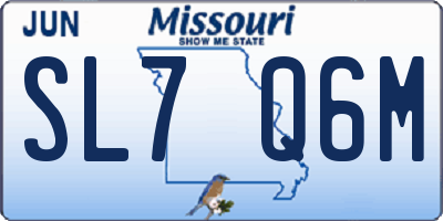 MO license plate SL7Q6M