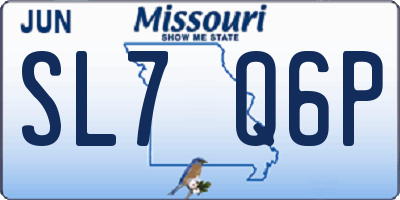 MO license plate SL7Q6P