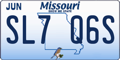 MO license plate SL7Q6S