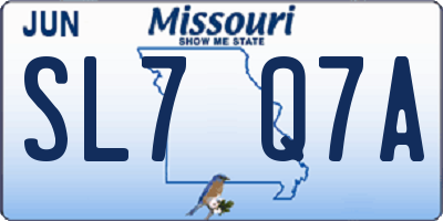 MO license plate SL7Q7A