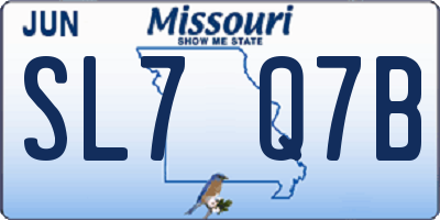 MO license plate SL7Q7B