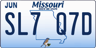 MO license plate SL7Q7D