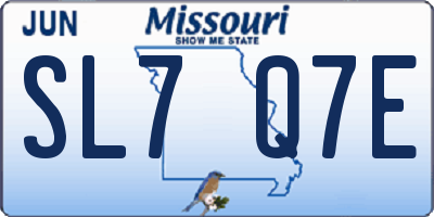 MO license plate SL7Q7E