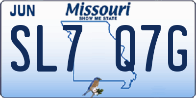 MO license plate SL7Q7G
