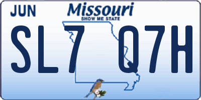 MO license plate SL7Q7H