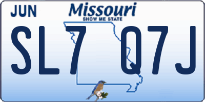 MO license plate SL7Q7J