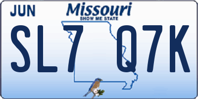 MO license plate SL7Q7K