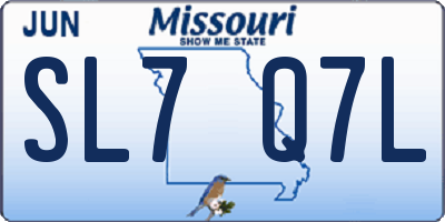 MO license plate SL7Q7L