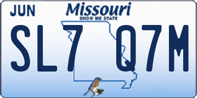 MO license plate SL7Q7M