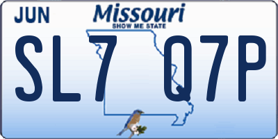 MO license plate SL7Q7P