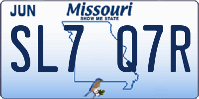 MO license plate SL7Q7R