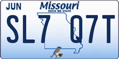 MO license plate SL7Q7T