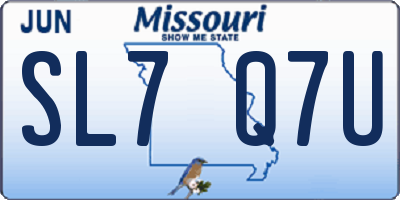 MO license plate SL7Q7U