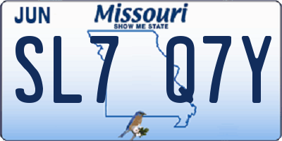 MO license plate SL7Q7Y