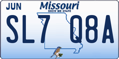 MO license plate SL7Q8A