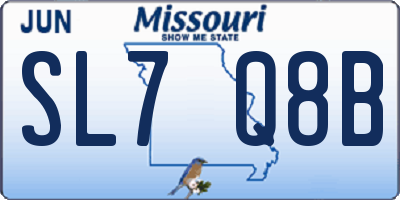 MO license plate SL7Q8B