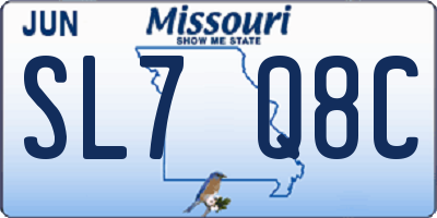 MO license plate SL7Q8C