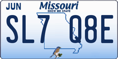 MO license plate SL7Q8E