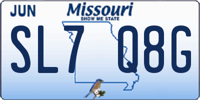 MO license plate SL7Q8G