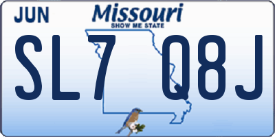 MO license plate SL7Q8J
