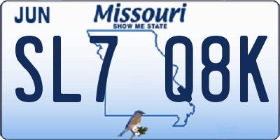 MO license plate SL7Q8K