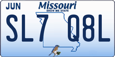MO license plate SL7Q8L