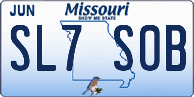 MO license plate SL7S0B