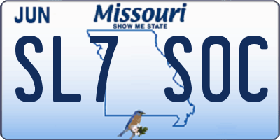MO license plate SL7S0C