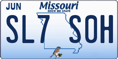 MO license plate SL7S0H